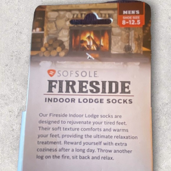Mens Sofsole Black/Purple Fireside Indoor Lodge Socks Fits Shoe Size 8-12.5 - Picture 5 of 5